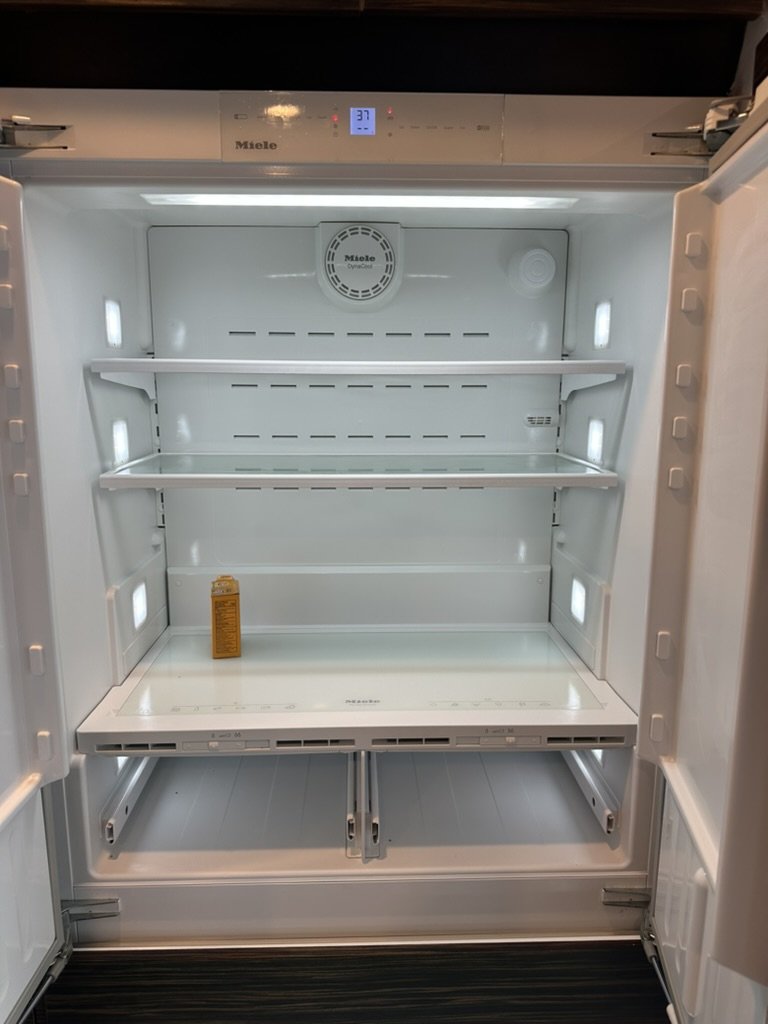 Fresh-food section of a Miele built-in refrigerator